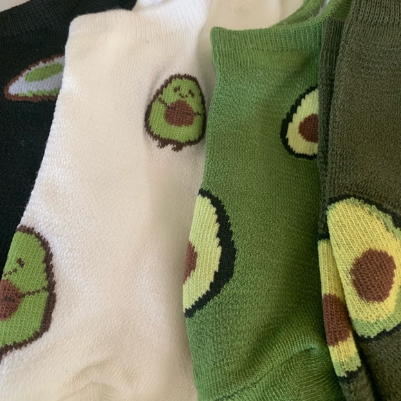 NWT 5 pairs of Avocado themed socks OS super cute - Picture 6 of 9